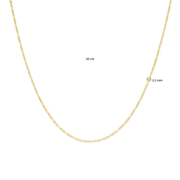 collier 2,1 mm 42 cm 14K geelgoud - Afbeelding 4