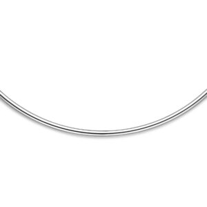 collier 2,5 mm 38,5 + 5 cm zilver gerhodineerd