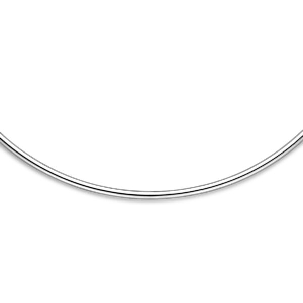 collier 2,5 mm 38,5 + 5 cm zilver gerhodineerd