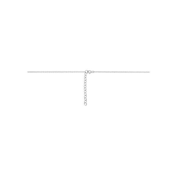 collier 3 hartjes 41 + 4 cm zilver gerhodineerd - Afbeelding 3