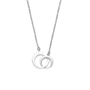 collier 40 + 4 cm zilver gerhodineerd