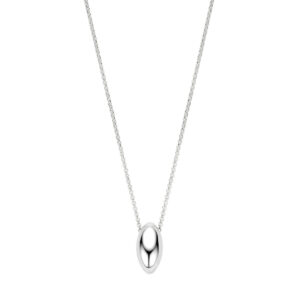 collier 41 + 4 cm zilver gerhodineerd