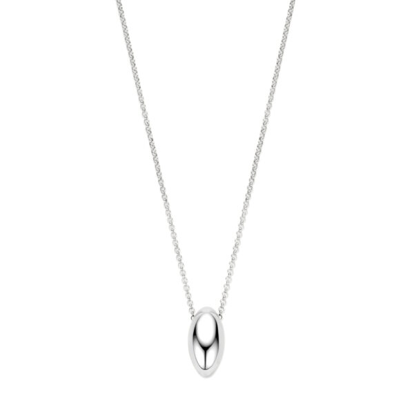 collier 41 + 4 cm zilver gerhodineerd