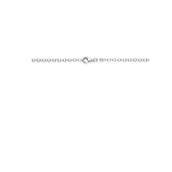 collier 45 cm zilver gerhodineerd - Afbeelding 3