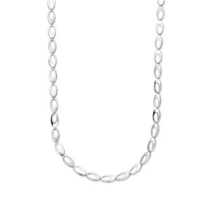 collier 7,0 mm 45 cm poli / mat zilver gerhodineerd