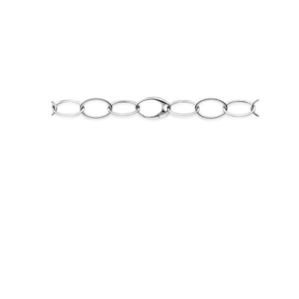 collier anker 16 mm 45 cm zilver gerhodineerd - Afbeelding 3