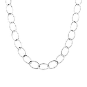 collier anker 16 mm 45 cm zilver gerhodineerd