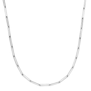 collier anker 3,6 mm 45 cm zilver gerhodineerd