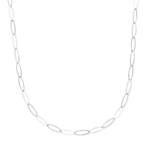 collier anker 5,1 mm 45 cm zilver gerhodineerd
