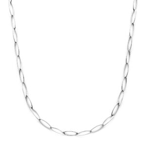 collier anker 6 mm 45 cm zilver gerhodineerd