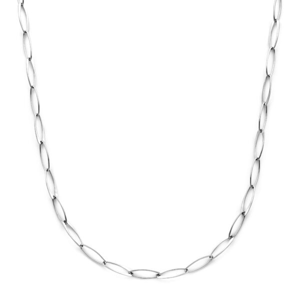 collier anker 6 mm 45 cm zilver gerhodineerd