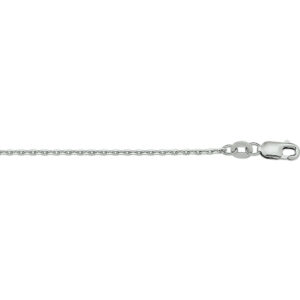 collier anker gediamanteerd 1,3 mm 41 - 43 - 45 cm 14K witgoud