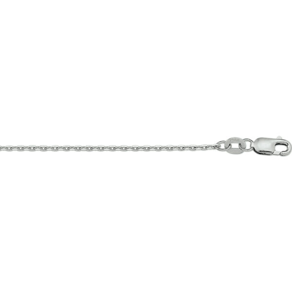 collier anker gediamanteerd 1,3 mm 41 - 43 - 45 cm 14K witgoud