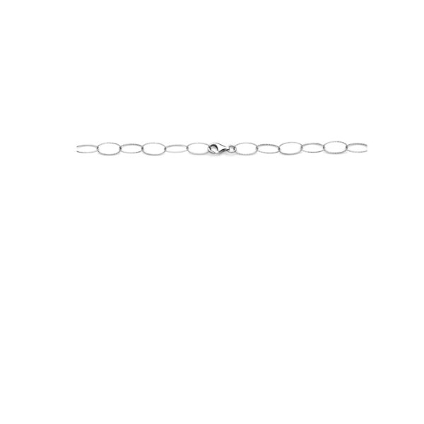 collier anker gediamanteerd 6,4 mm 45 cm zilver gerhodineerd - Afbeelding 3