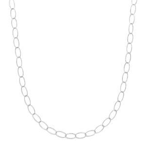 collier anker gediamanteerd 6,4 mm 45 cm zilver gerhodineerd