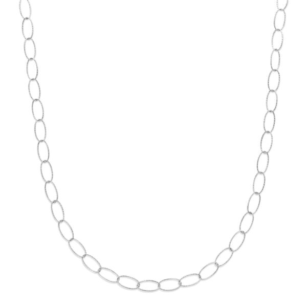 collier anker gediamanteerd 6,4 mm 45 cm zilver gerhodineerd