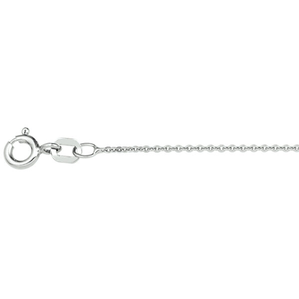 collier anker plat 1,2 mm 41 + 4 cm zilver wit