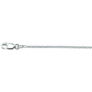 collier anker rond 1,2 mm 41 + 4 cm zilver gerhodineerd