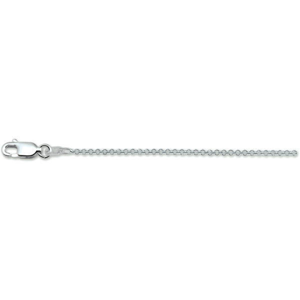 collier anker rond 1,4 mm 41 + 4 cm zilver wit - Afbeelding 2