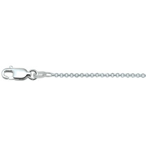 collier anker rond 1,4 mm 41 + 4 cm zilver wit