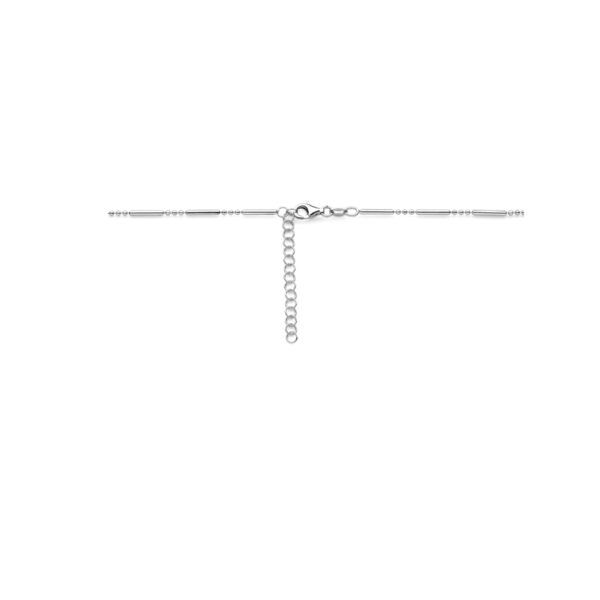 collier buisjes 1,5 mm 41 + 4 cm zilver gerhodineerd - Afbeelding 3