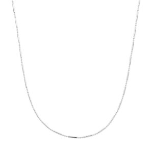 collier buisjes 1,5 mm 41 + 4 cm zilver gerhodineerd