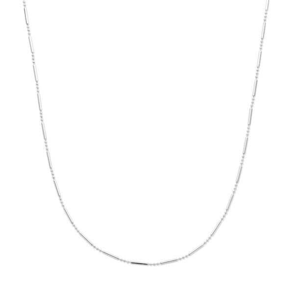 collier buisjes 1,5 mm 41 + 4 cm zilver gerhodineerd
