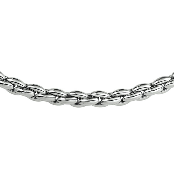 collier cardano 5,0 mm 45 cm zilver gerhodineerd