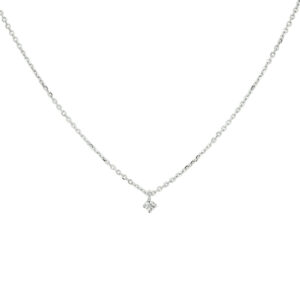 collier diamant 0.03ct h si 41 - 43 - 45 cm 14K witgoud
