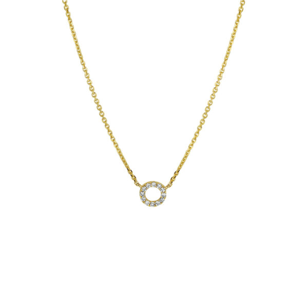 collier diamant 0.05ct h p1 41 - 43 - 45 cm 14K geelgoud