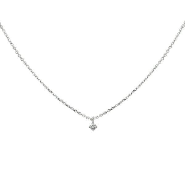collier diamant 0.05ct h si 41 - 43 - 45 cm 14K witgoud