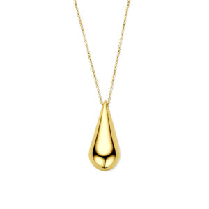 collier druppel 42 + 5 cm 3 micron zilver verguld (geel)