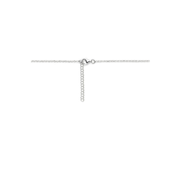 collier druppel 42 + 5 cm zilver gerhodineerd - Afbeelding 3