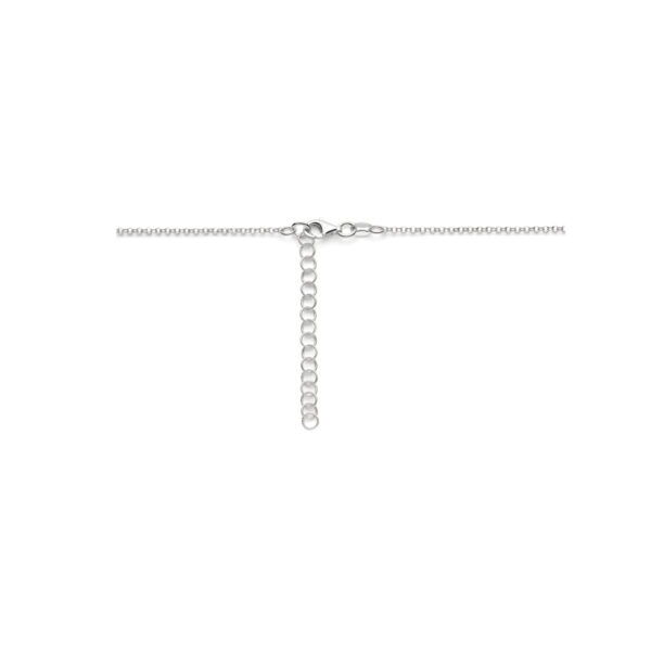 collier druppel gescratcht 1,7 mm 40 + 5 cm zilver gerhodineerd - Afbeelding 3