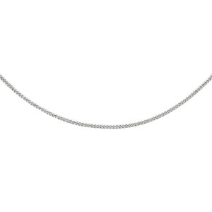 collier gourmette 4-zijdes geslepen 1,6 mm 41 + 4 cm zilver gerhodineerd