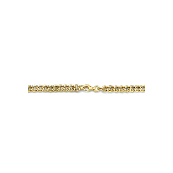 collier gourmette 5,2 mm 43 cm 14K geelgoud - Afbeelding 3