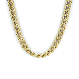 collier gourmette 5,2 mm 43 cm 14K geelgoud