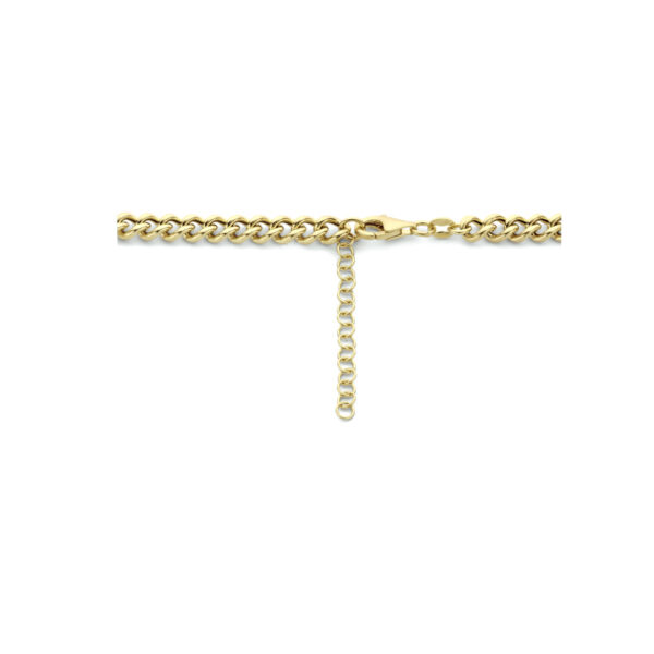 collier gourmette 5,4 mm 41 + 4 cm 3 micron zilver verguld (geel) - Afbeelding 3