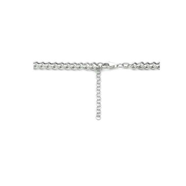 collier gourmette 5,4 mm 41 + 4 cm zilver gerhodineerd - Afbeelding 3