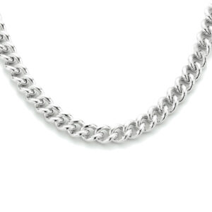 collier gourmette 5,4 mm 41 + 4 cm zilver gerhodineerd