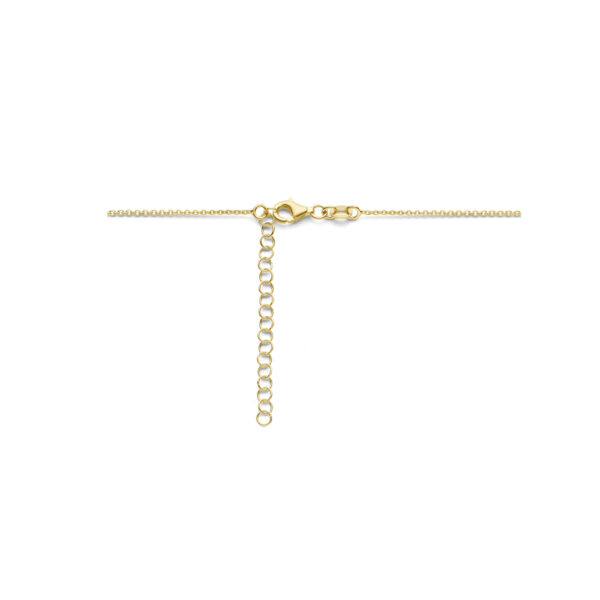 collier hart 1,5 mm 42 + 5 cm 3 micron zilver verguld (geel) - Afbeelding 3