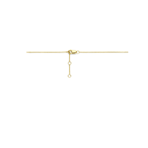 collier hartje diamant 0.05ct h si 41 - 42,5 - 43,5 cm 14K geelgoud - Afbeelding 3