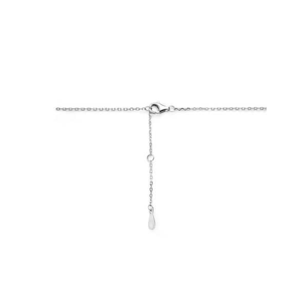 collier hartje zirkonia 41 - 43 - 45 cm zilver gerhodineerd - Afbeelding 3