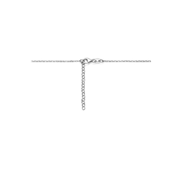 collier hartjes 40 + 4 cm zilver gerhodineerd - Afbeelding 3