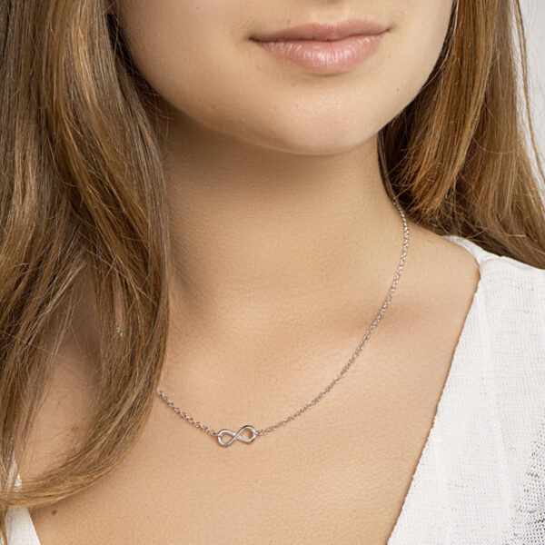 collier infinity 2,1 mm 40 + 4 cm zilver gerhodineerd - Afbeelding 2