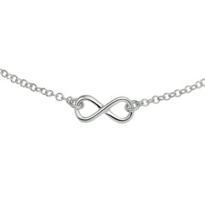 collier infinity 2,1 mm 40 + 4 cm zilver gerhodineerd