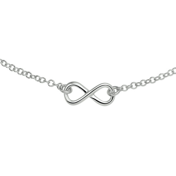 collier infinity 2,1 mm 40 + 4 cm zilver gerhodineerd