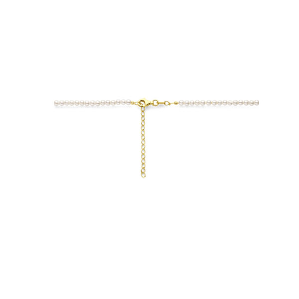 collier parels 3,2 mm 40 + 5 cm 3 micron zilver verguld (geel) - Afbeelding 3