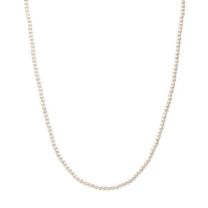 collier parels 3,2 mm 40 + 5 cm 3 micron zilver verguld (geel)