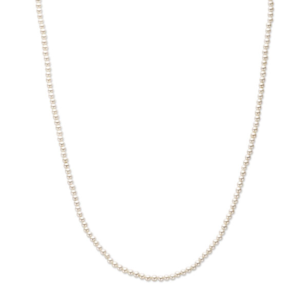 collier parels 3,2 mm 40 + 5 cm 3 micron zilver verguld (geel)